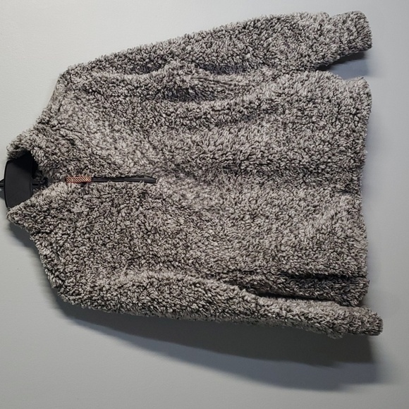Weatherproof vintage top women's size small S faux fur quarter zip comfy grey - Picture 1 of 15